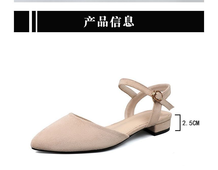 Ankle Pointy-Toe Heel Strap Chunky Sandals