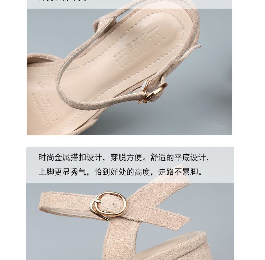 Ankle Pointy-Toe Heel Strap Chunky Sandals