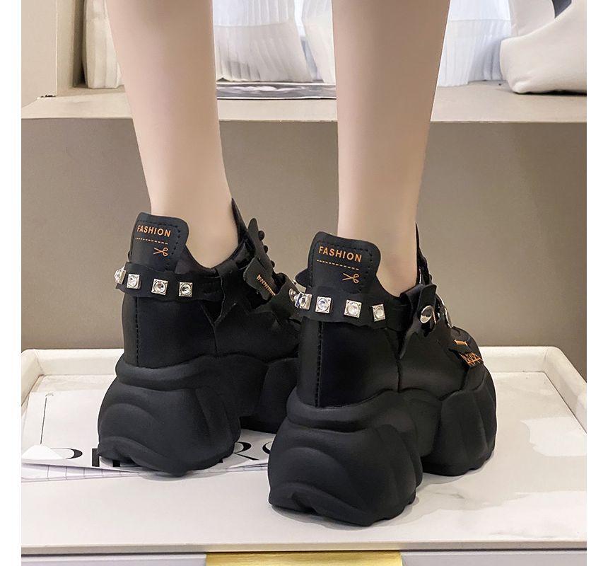 Platform Studded Sneakers