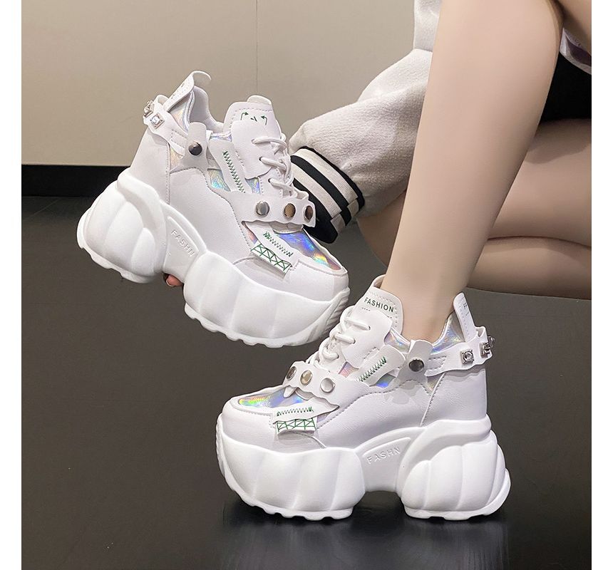 Platform Studded Sneakers