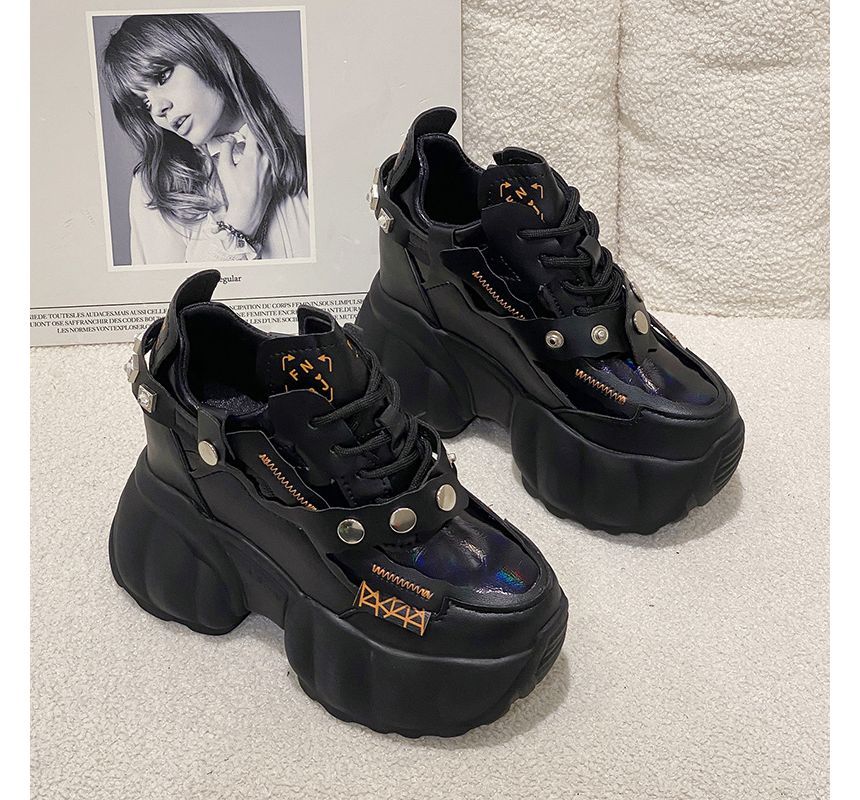 Platform Studded Sneakers