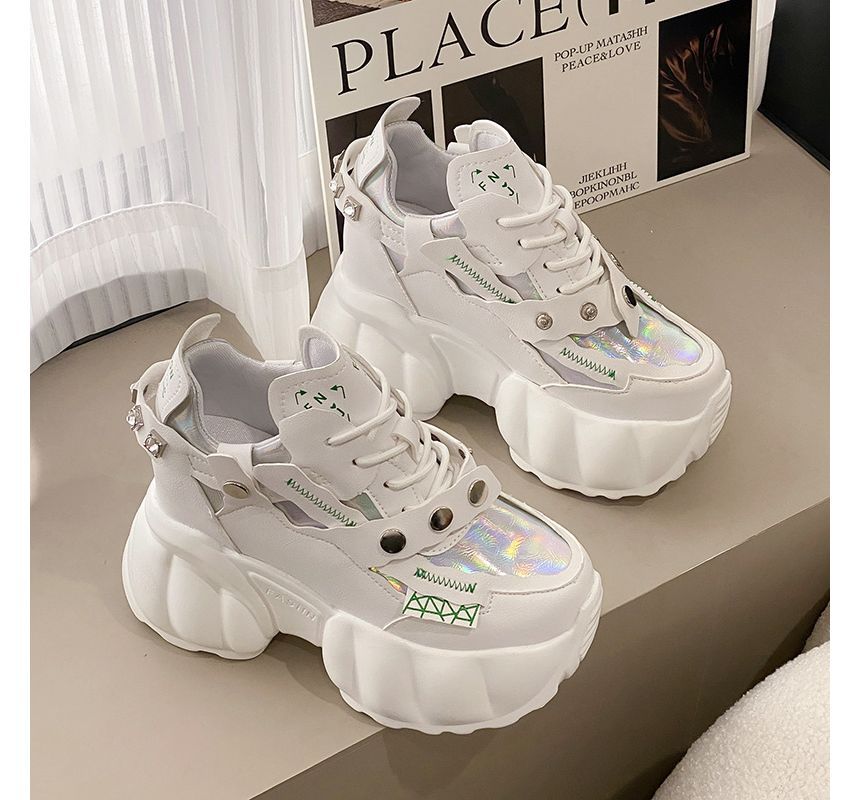 Platform Studded Sneakers