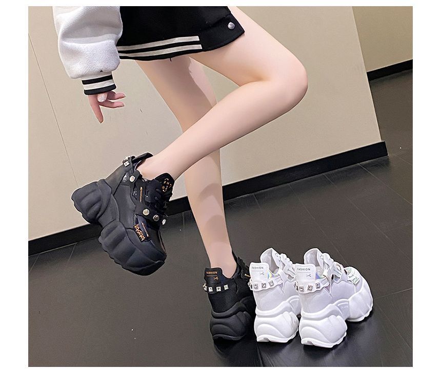 Platform Studded Sneakers