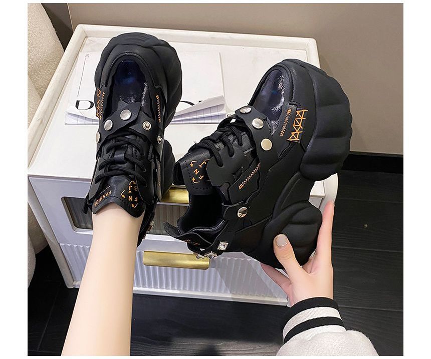 Platform Studded Sneakers