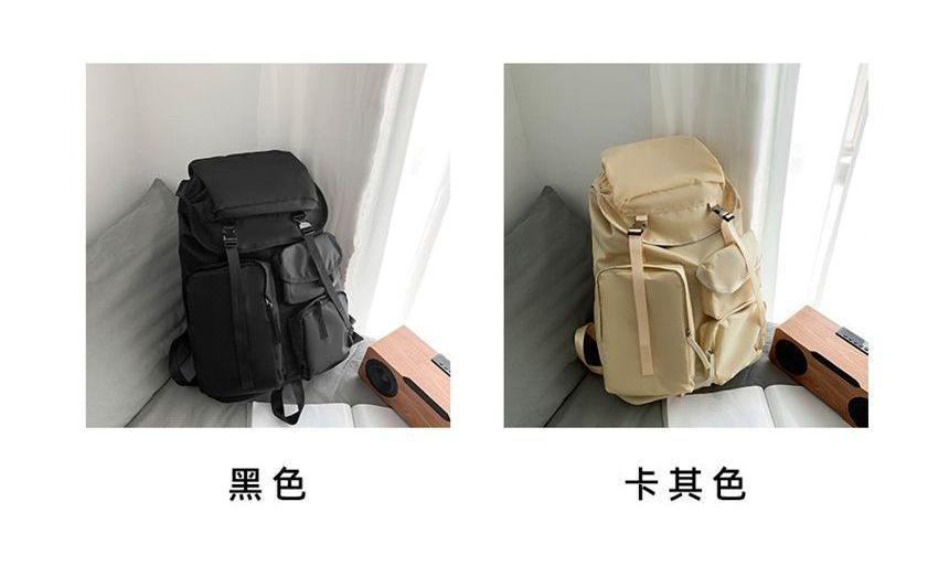 Nylon Plain Backpack Drawstring