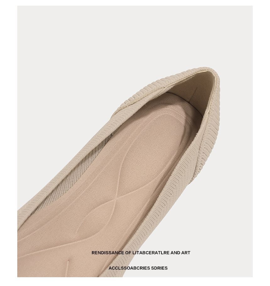 Pumps Knit Pointed Low-Heel