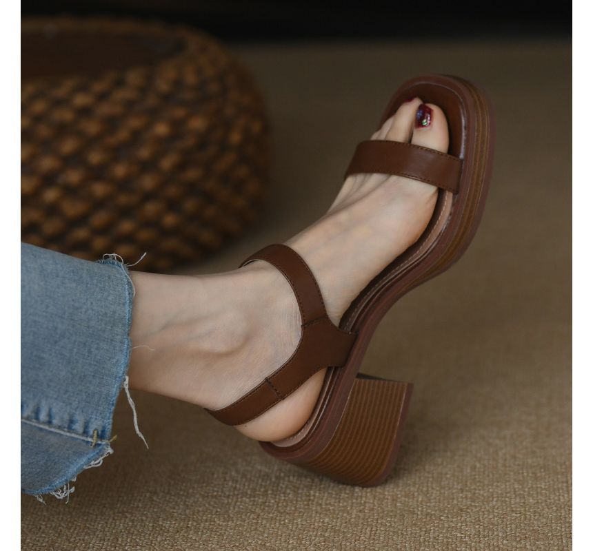 Buckled Block-Heel Sandals