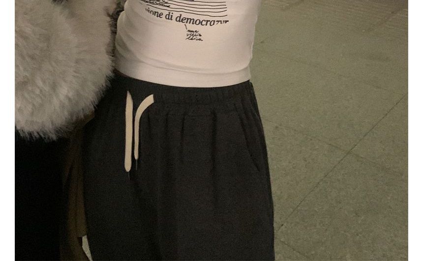 Top Long-Sleeve Slim-Fit Cold-Shoulder Print