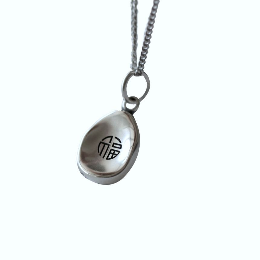 Chinese Characters Necklace Silver Pendant