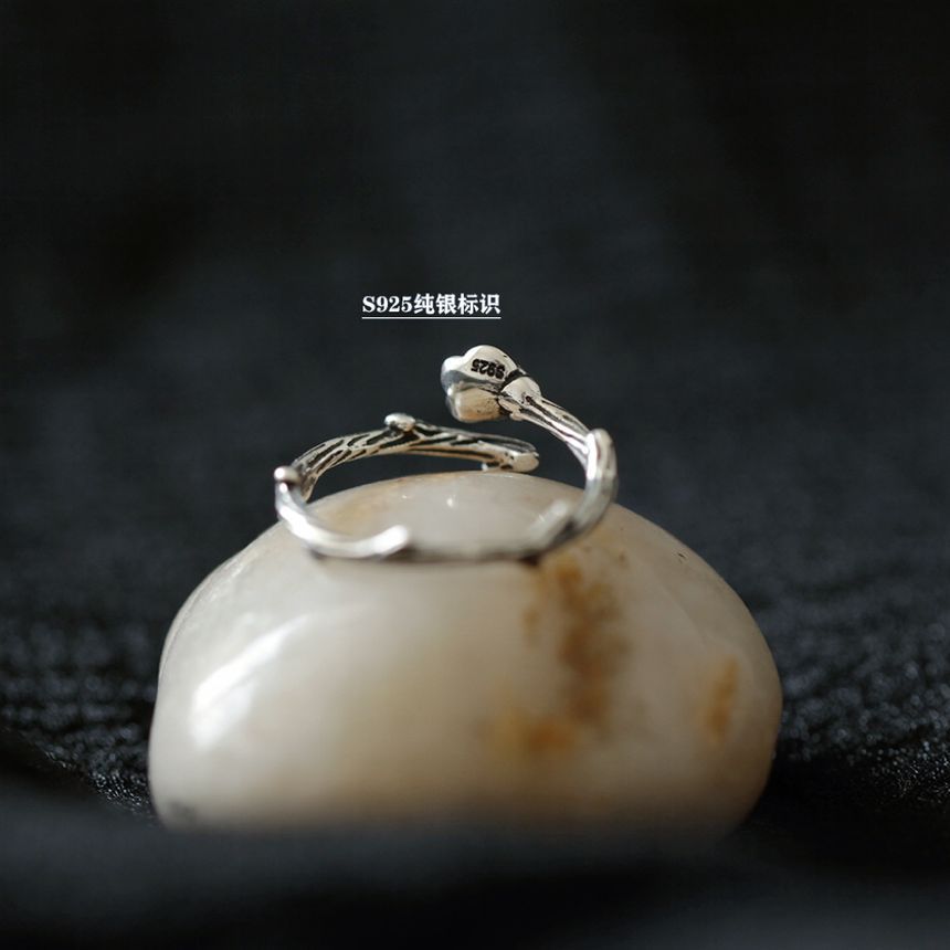 Rose Ring Open Sterling Silver