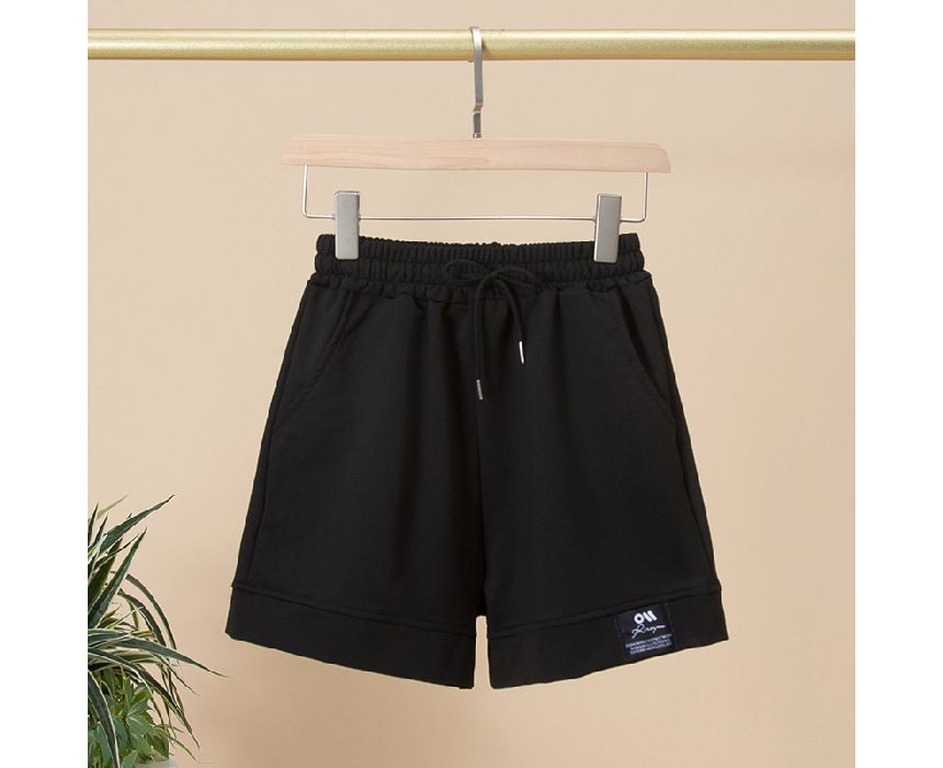 High Shorts Applique Waist Plain Label