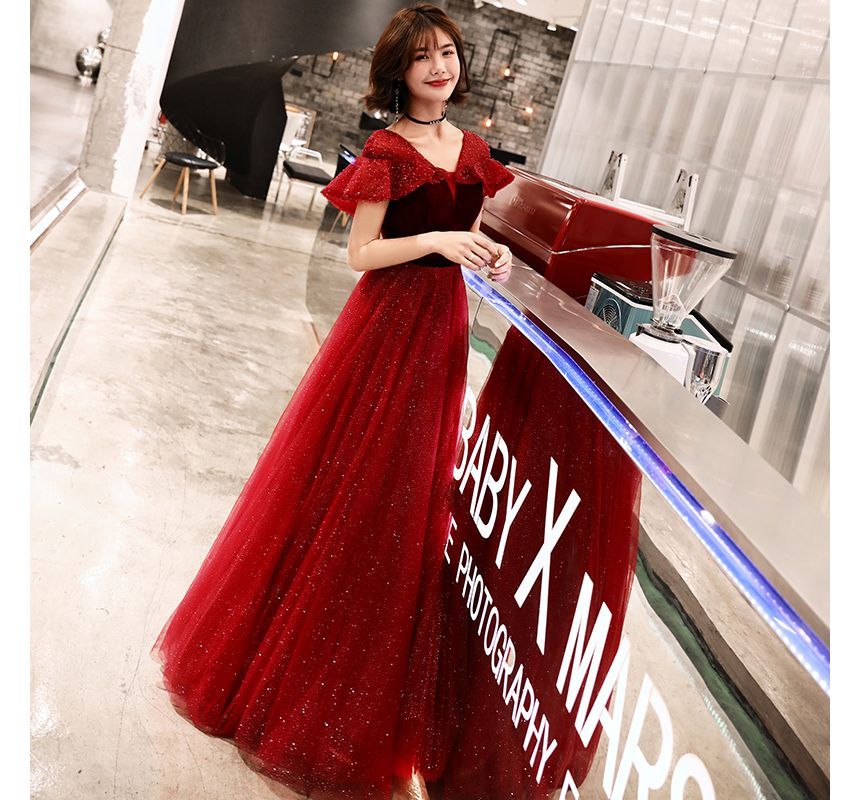 A-Line Gown Designs) Plain Evening (Various