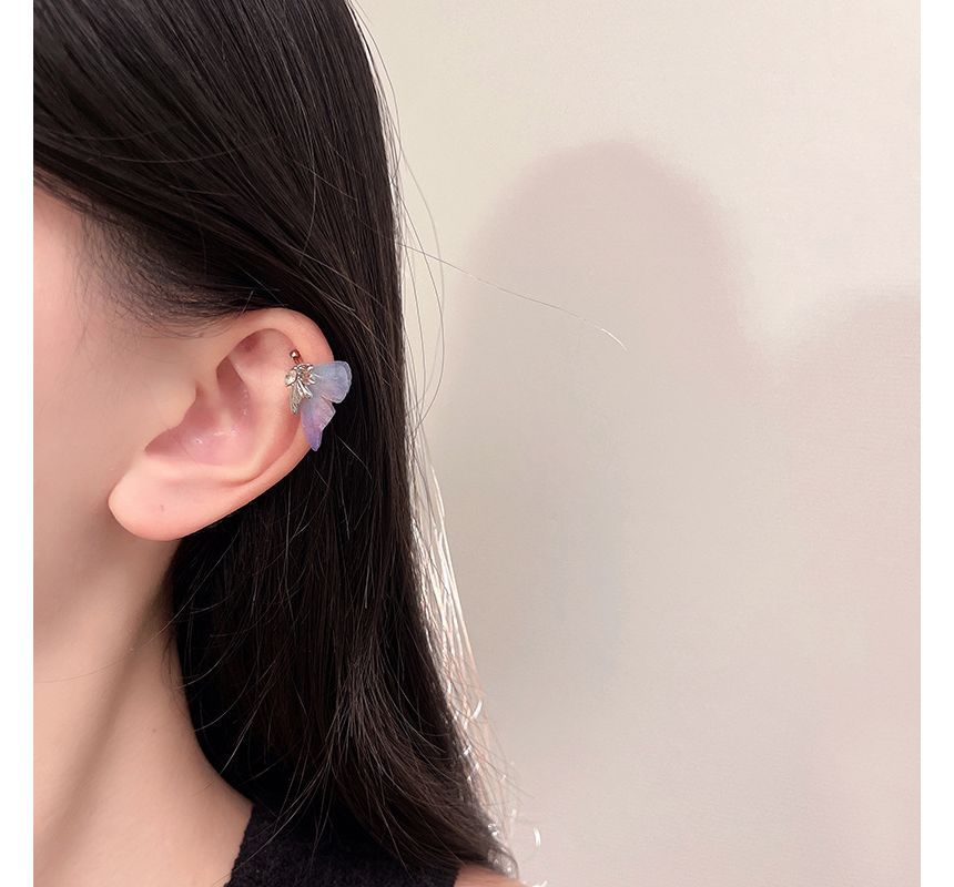 Earring Cuff Rhinestone Butterfly