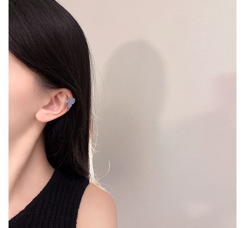 Earring Cuff Rhinestone Butterfly