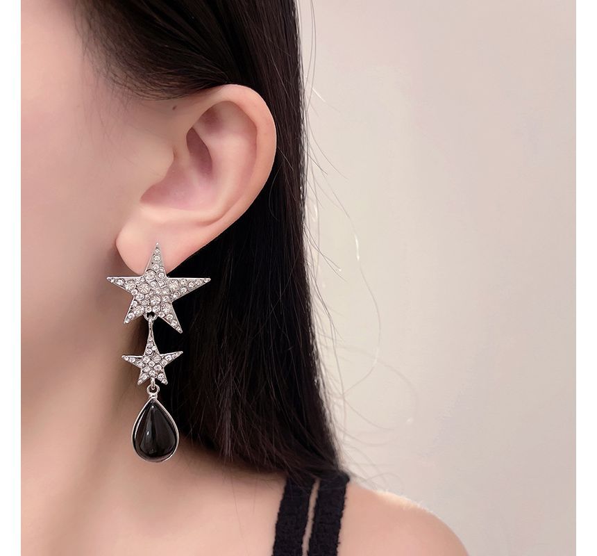 Star Rhinestone Earring Drop