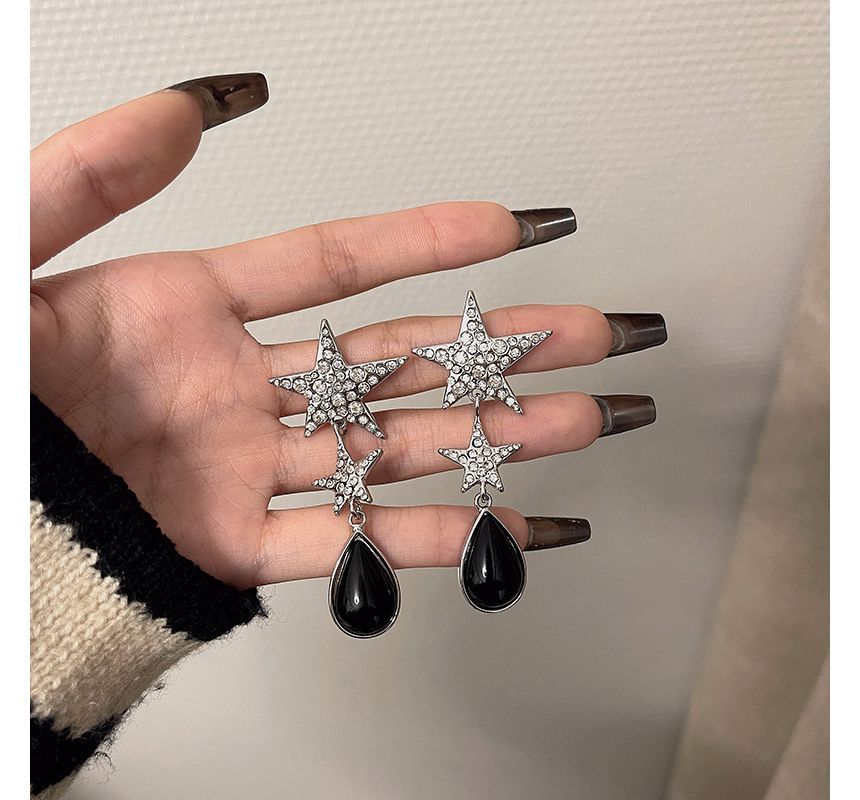 Star Rhinestone Earring Drop