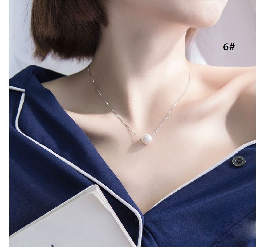 Alloy Faux Necklace Pearl