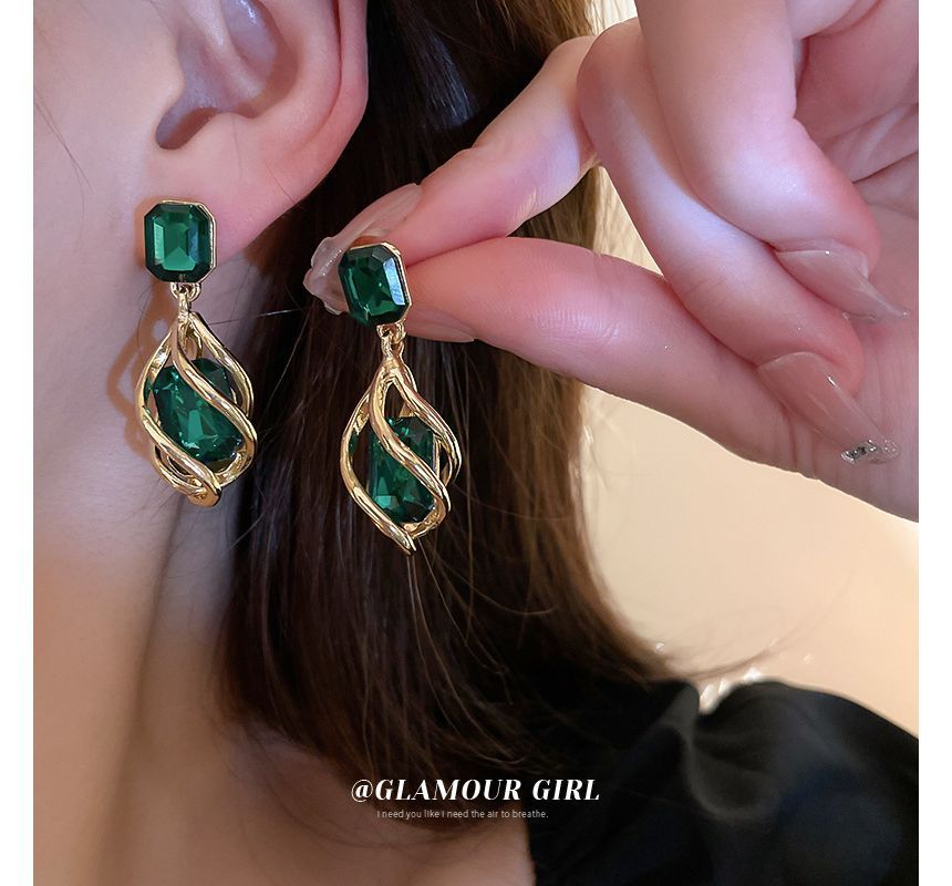 Earring Faux Alloy Crystal Dangle