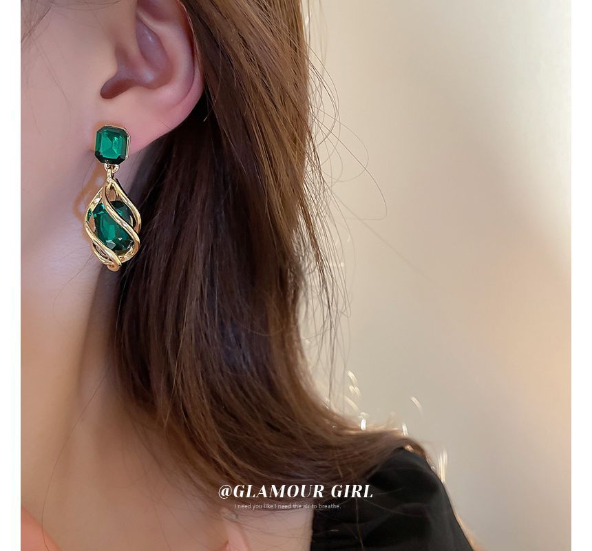 Earring Faux Alloy Crystal Dangle