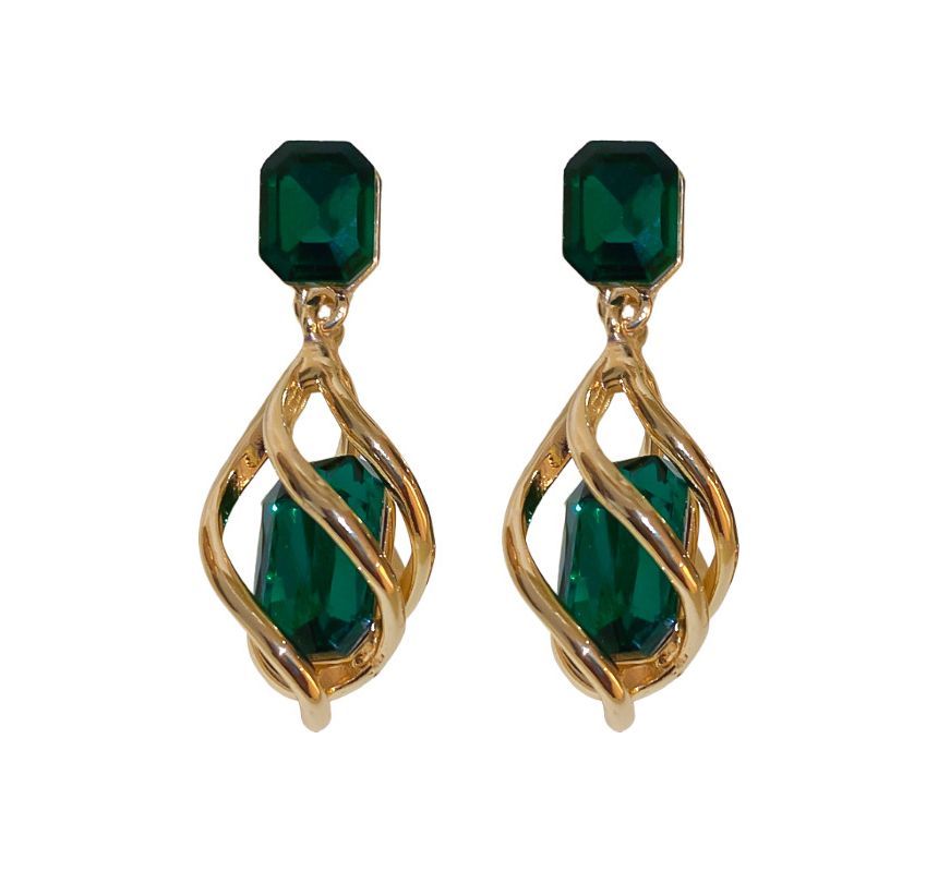 Earring Faux Alloy Crystal Dangle