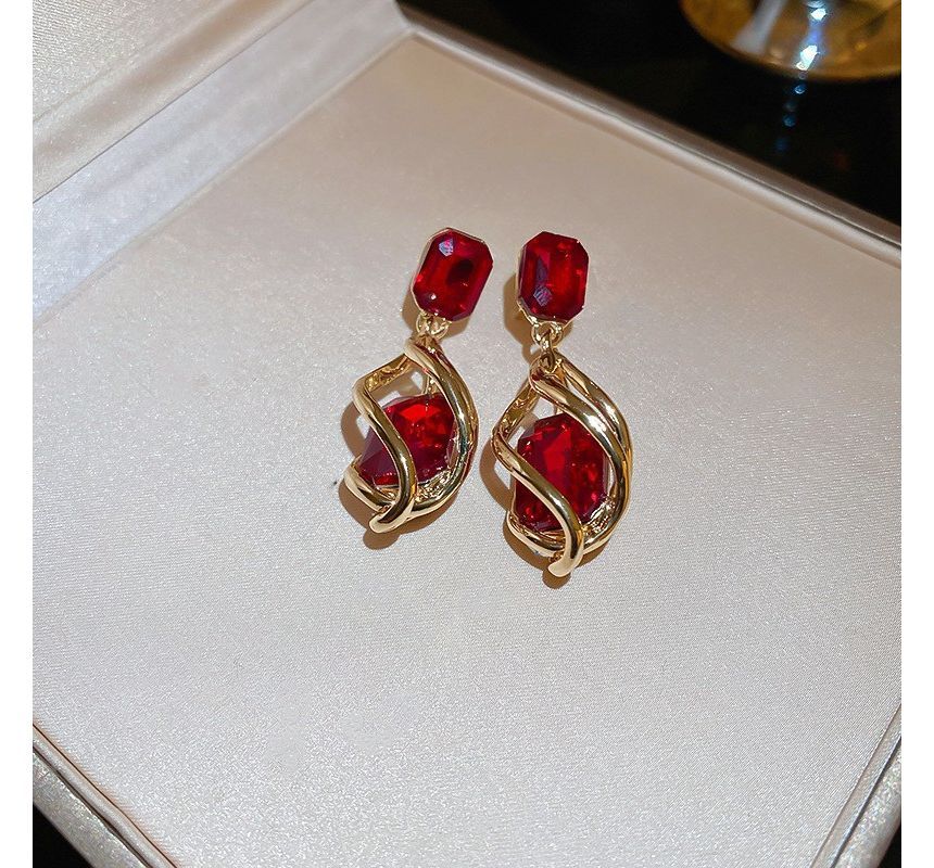 Earring Faux Alloy Crystal Dangle