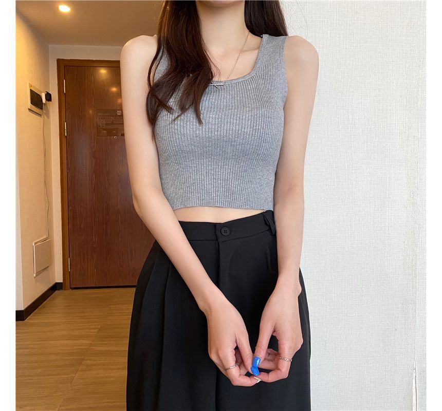 Square Tank Neck Top Plain