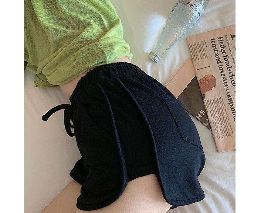 Waist Plain Shorts High