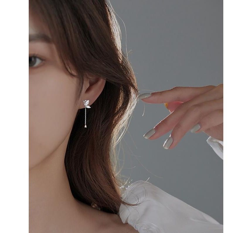 Butterfly Dangle Earring Sterling Silver