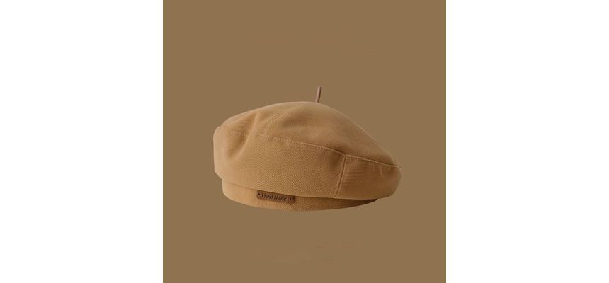 Lettering Beret Hat Applique