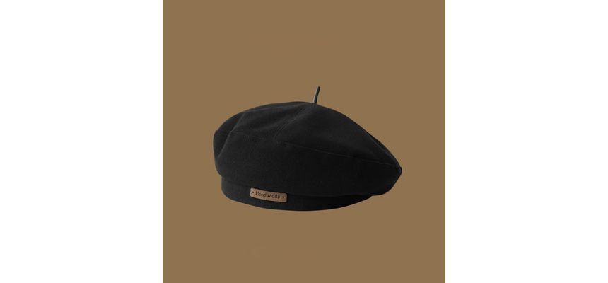 Lettering Beret Hat Applique