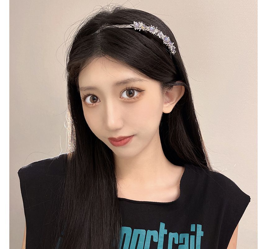 Faux Thin Moonstone Headband