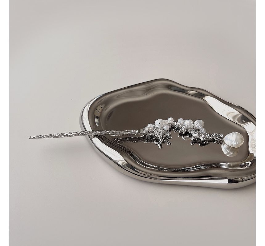 Alloy Hair Pearl Irregular Clip Faux