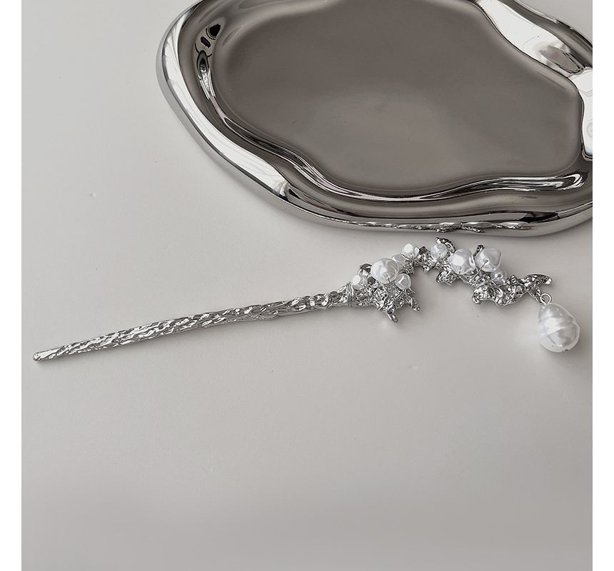 Alloy Hair Pearl Irregular Clip Faux