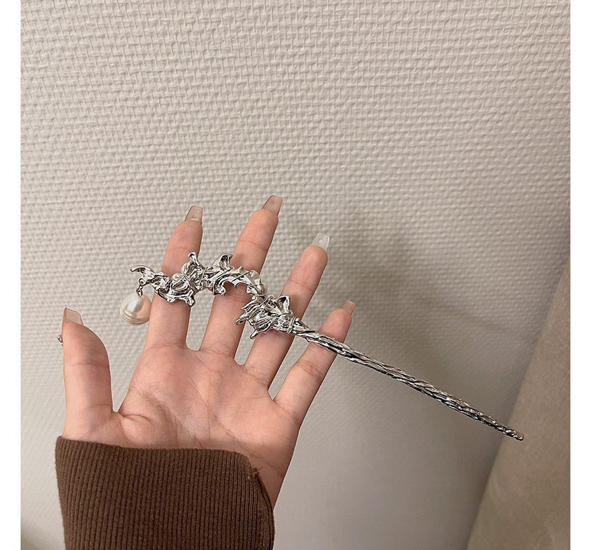 Alloy Hair Pearl Irregular Clip Faux