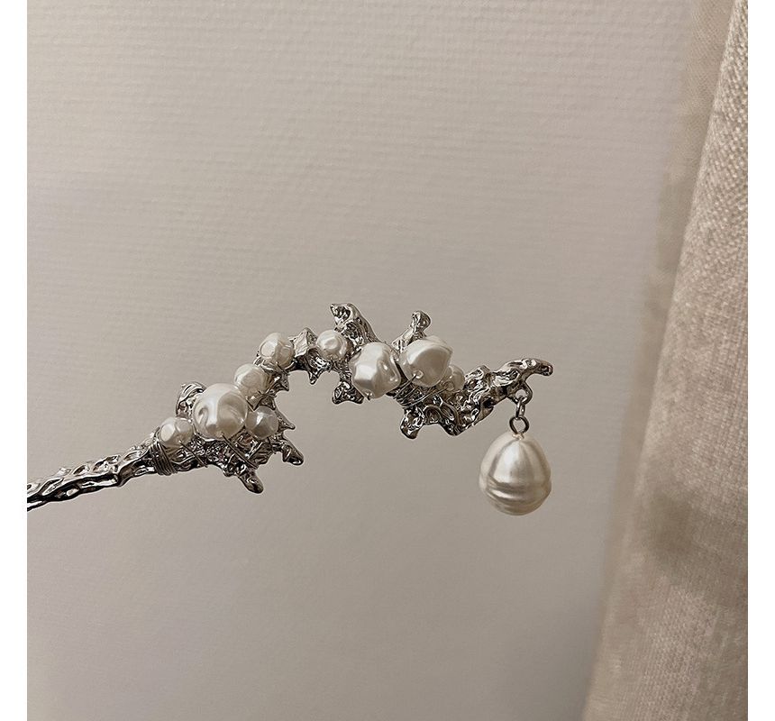 Alloy Hair Pearl Irregular Clip Faux