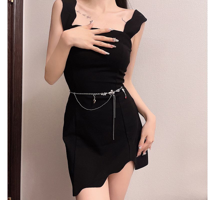 Belt Waist Moonstone Heart Chain Alloy