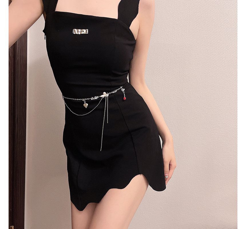 Belt Waist Moonstone Heart Chain Alloy