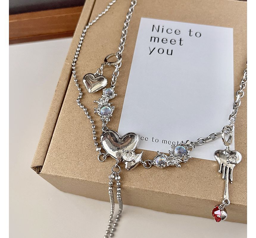 Belt Waist Moonstone Heart Chain Alloy