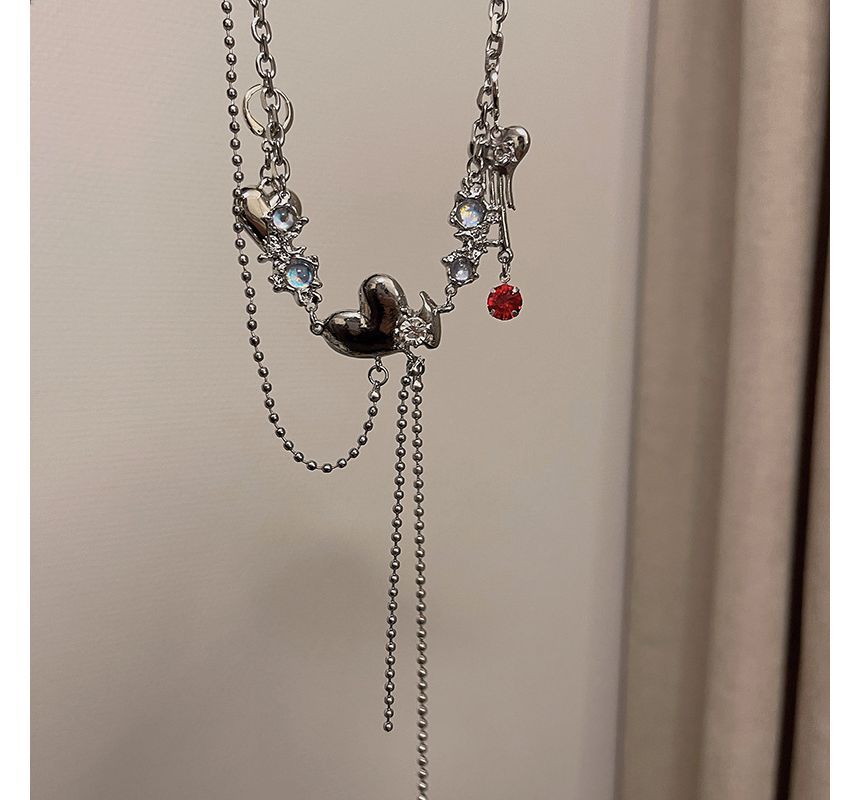 Belt Waist Moonstone Heart Chain Alloy