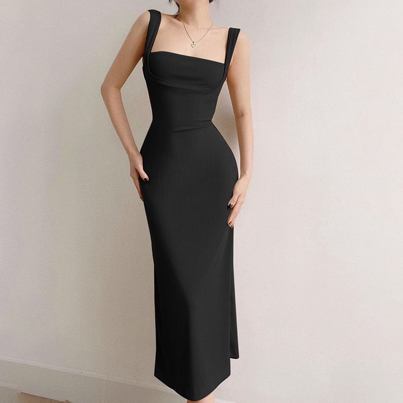 Strap Maxi Spaghetti Bodycon Backless Dress