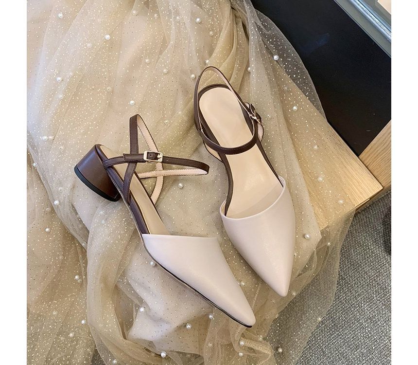 Slingback Chunky Heel Sandals