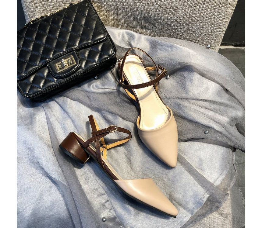 Slingback Chunky Heel Sandals