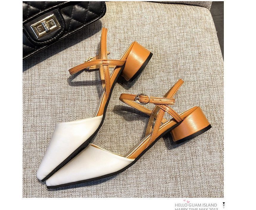 Slingback Chunky Heel Sandals