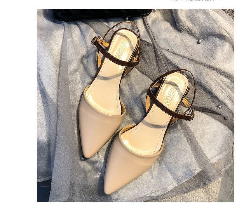 Slingback Chunky Heel Sandals