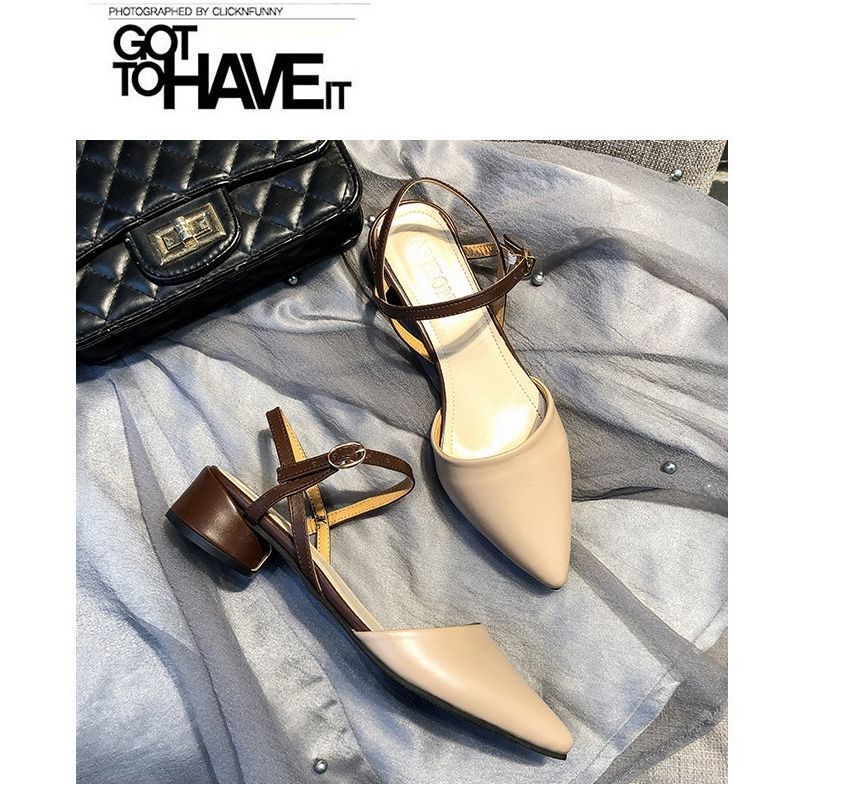 Slingback Chunky Heel Sandals