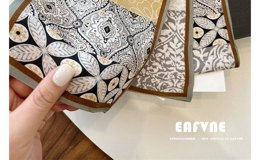 Print Scarf Silk