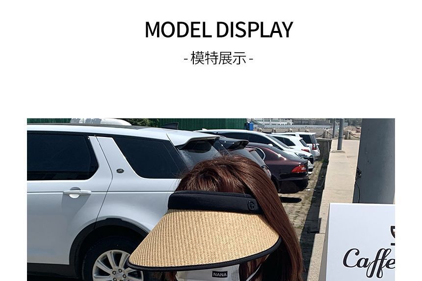 Contrast Straw Visor Sun Trim