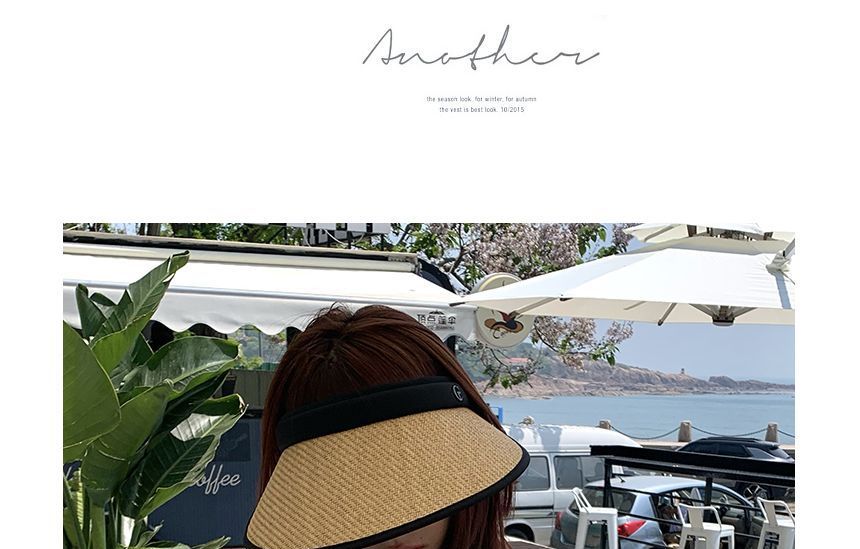 Contrast Straw Visor Sun Trim