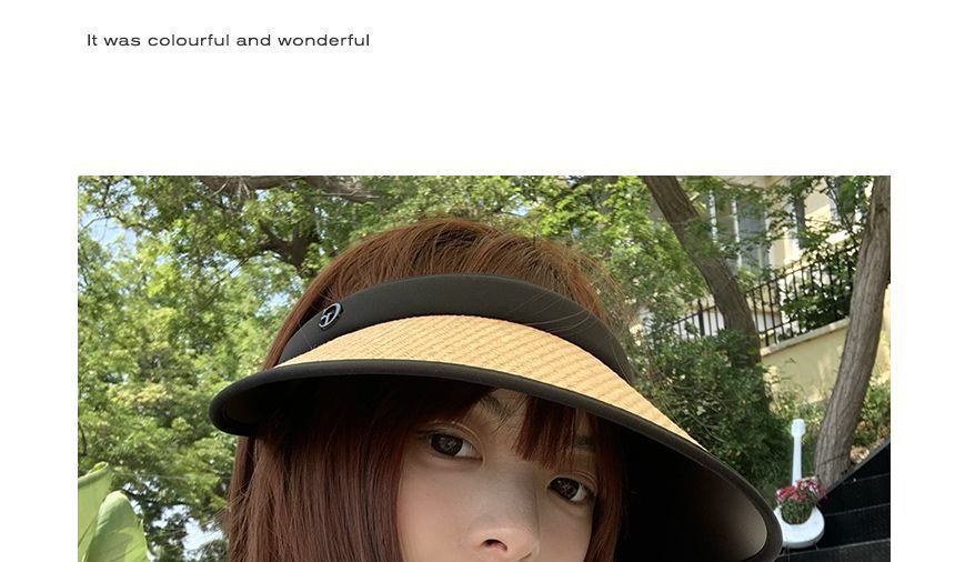 Contrast Straw Visor Sun Trim