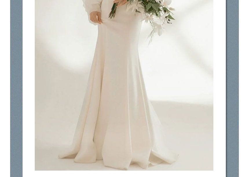 Plain Sheath Gown Wedding Neckline Sweetheart Long-Sleeve